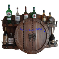 Полка "Бар" деревянная