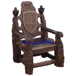 Трон "Именной" деревянный